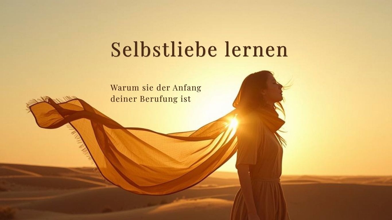 Eine Frau mit Schal, sie vermittelt, Selbstbewusstsein. Selbstliebe lernen warum dies der Anfang deiner Berufung ist.
