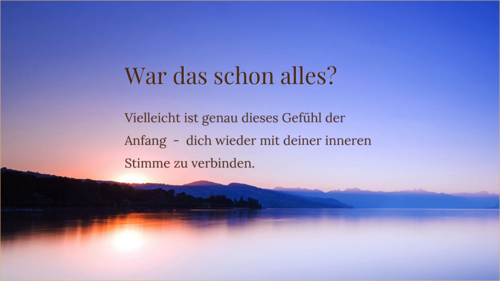 War das schon alles?